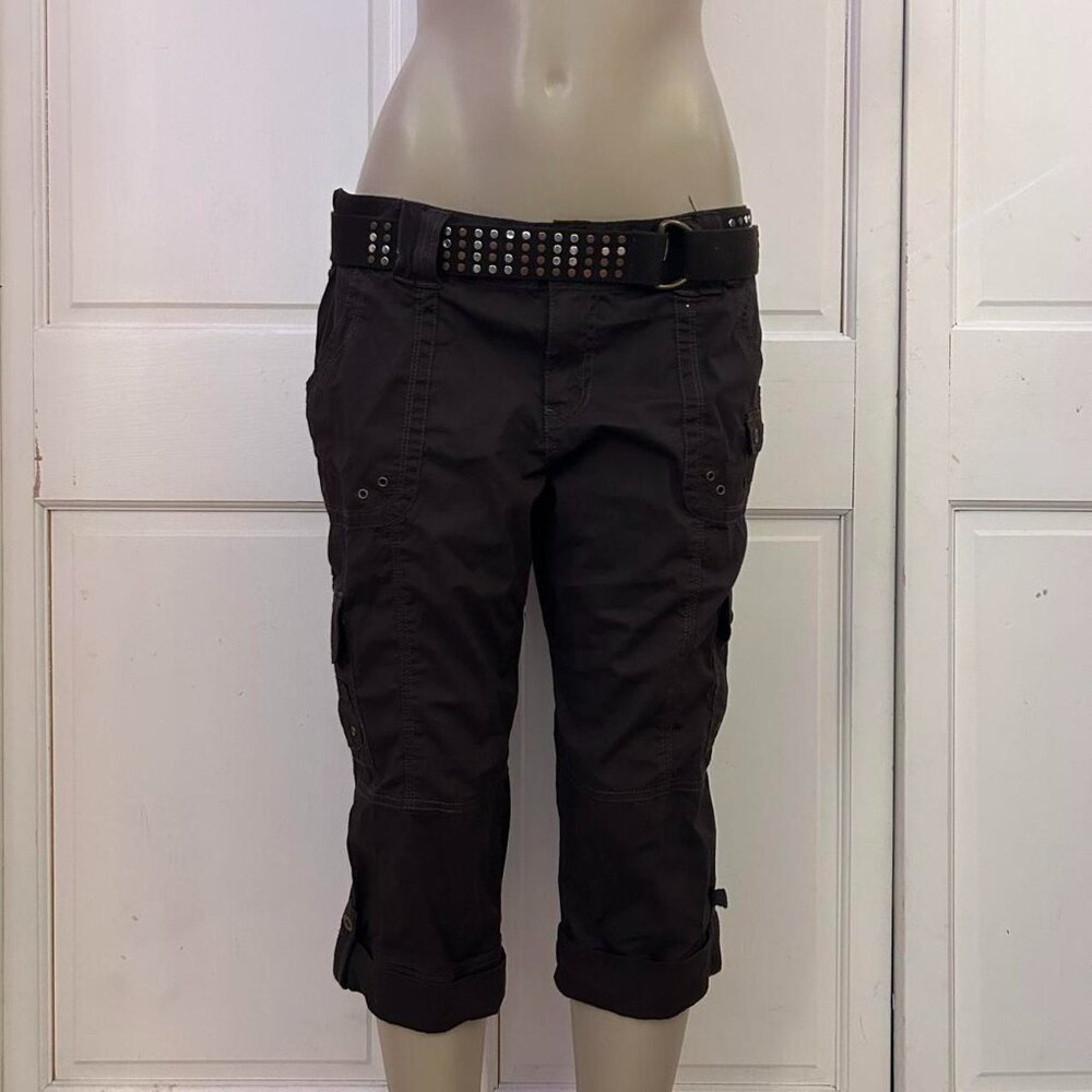 Y2K Belt Capri Cargo Pants